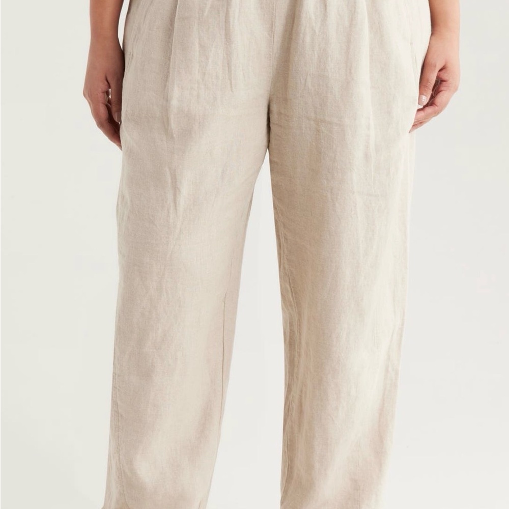 Eileen Fisher Organic Natural color Linen Trousers